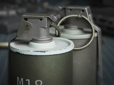 Game Ready M18 TA Flash Grenade Low-poly 3D model