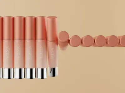 Lipstick Models 3D Beauty Cosmetic Low-poly 3D model