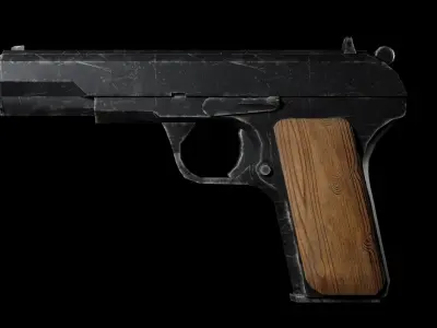 Tokarev Pistol 1952 Free low-poly 3D model