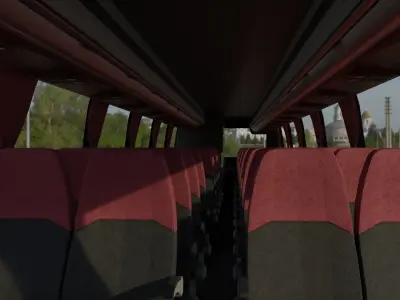 Bus Volvo 9800 Low-poly 3D model