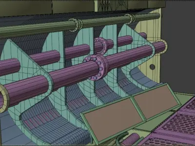 Pipes Indutria Low-poly 3D model