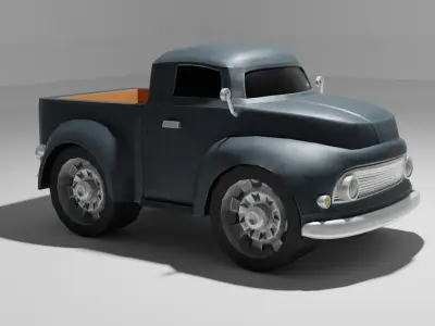 Cartoon  Pick-Up  3D Low-poly 3D model