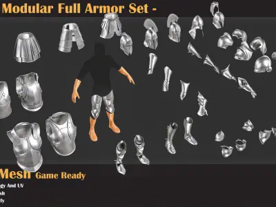 320 Modular Full Armor Set - Base Mesh - VOL 31   3D model