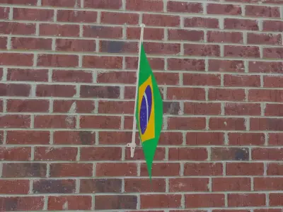 Flag of Brazil 3D model