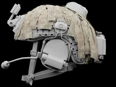 Opscore Maritime Helmet scrim Low-poly 3D model