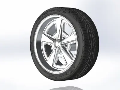 Custom wheels US Mags TransAm for your scale model 3D print model