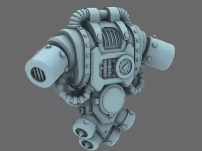 Space Knights V2 Metal Storm Backpack 3D print model