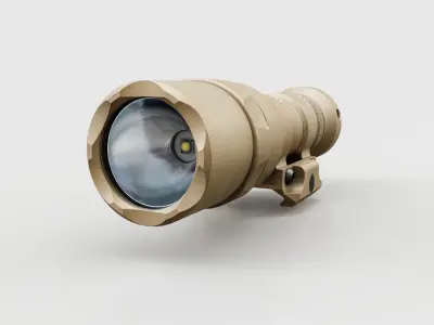 Surefire M300C Compact LED Scout Rifle Weapon Mounted Light Low-poly 3D model