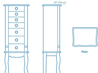 3D  Jewelry Armoire Free 3D print model