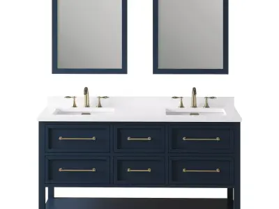 OVE Cameron 60 Midnight Blue Vanity 3D model