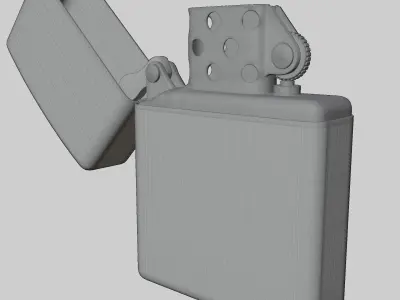 Zippo Lighter 3D model Low-poly 3D model