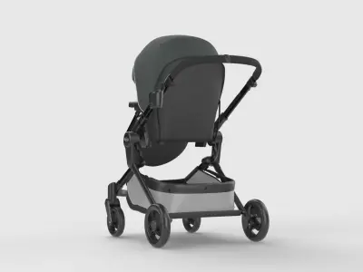 Baby stroller 3D model 3D model 14