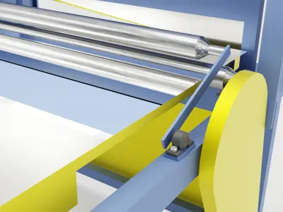 industrial Rubber Cutter Machine Low-poly 3D model