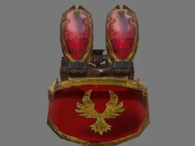 Mechanical ballista Low-poly 3D model purchase