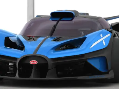 Bugatti Bolide 2021 Opening doors 3D model