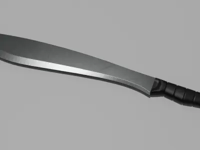 Machete Kukri Free low-poly 3D model
