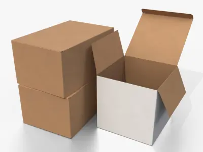 Packaging Box Collection - Tuck Top Mix 3D model