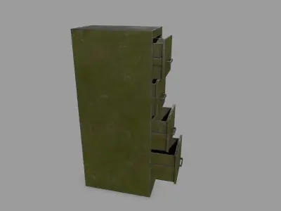 Cabinet metal filing Low-poly 3D model buy