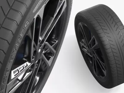 Sport Style Alloy Wheel 3D model