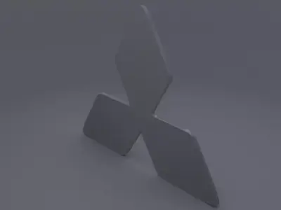 mitsubishi logo 3D model