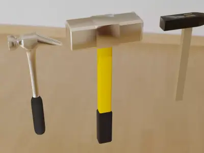 Hammer Set Low-poly 3D model