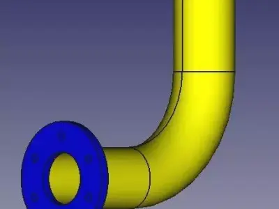 75mm Industrial Pipe Flange Parametric CAD Model 3D print model