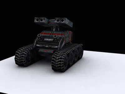 High-gun artillery collection Low-poly 3D model