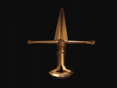 The shards of Narsil and Anduril from The Lord of the Rings 3D model