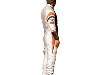 Fernando Alonso racing driver 3D print model