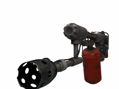 flame gun Low-poly 3D model purchase