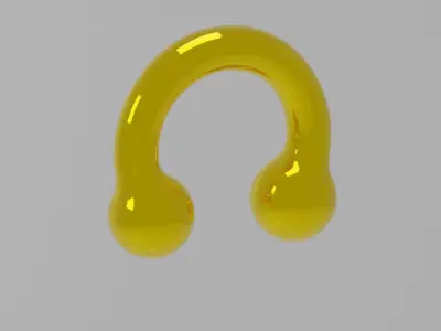 Nose ring piercing Earing Free 3D model