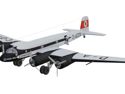 Focke-Wulf Fw 200 Condor Low-poly 3D model