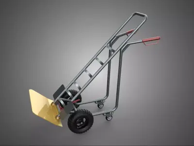 LOAD TILTING FOLD TOE NOSE PLATE BASE BED HAND TRUCK HANDTRUCK 2 3D model