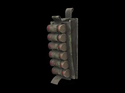 shotgun shell pouch 02 3D model