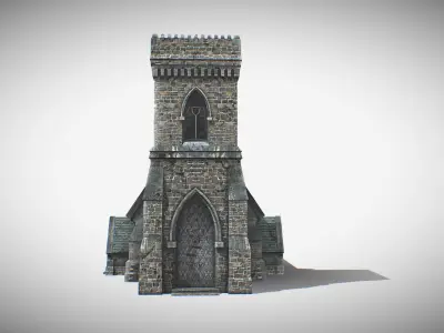 Church Gothic PBR Low-poly 3D model