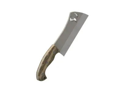 Cleaver knife Low-poly 3D model purchase