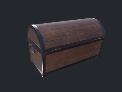 Treasure Chest Low-poly 3D model