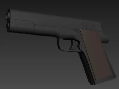 Pistol Gun 3D model get