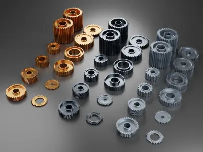 Gears Set types of 3D model