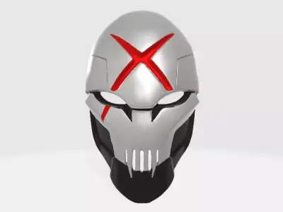 Cyber Warrior Mask Low-poly 3D model
