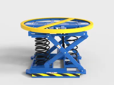 TRIPLE-SCISSOR LIFT TABLE MACHINE Low-poly 3D model