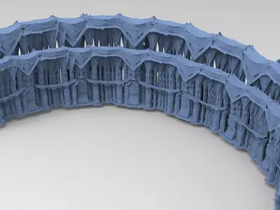 Ancient Mars stone pillar 4 3D model