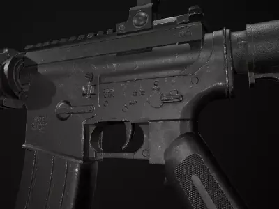 M4A1 Rifle Free low-poly 3D model buy