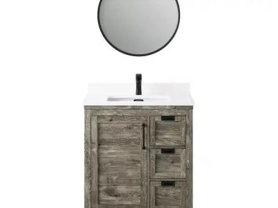 OVE Maribelle 30 Weathered Brown Vanity 3D model