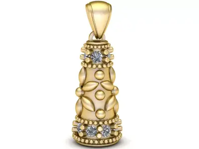 STYLISH ANTIQUE PENDANT 3D PRINTABLE MODEL 3D print model
