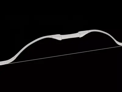 Low Poly 3D Recurve Bow Model Low-poly 3D model