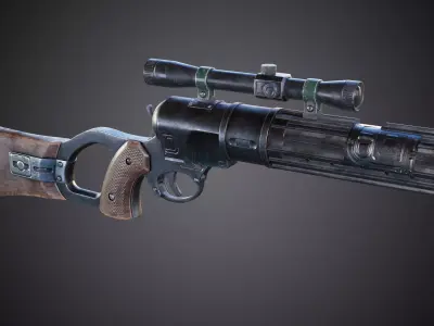 EE-3 Carbine Rifle Low-poly 3D model