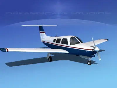 Piper Turbo Arrow III 3D model 11