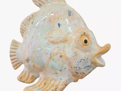 Ceramic Fish Figurine 3D model