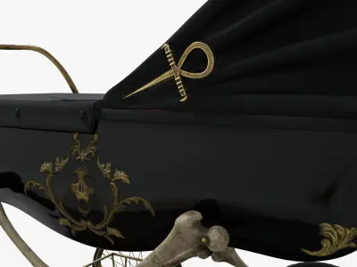 Pram - Vampire 21st century Low-poly 3D model